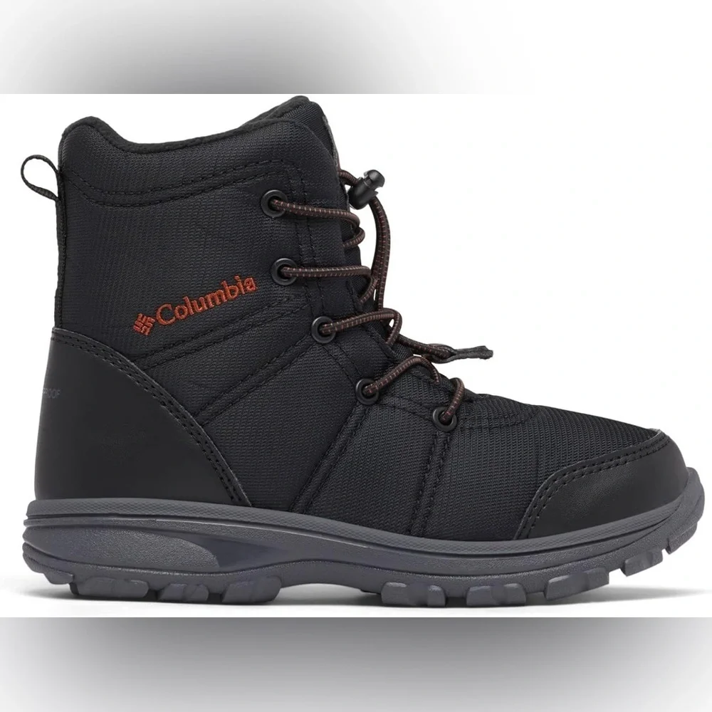 Columbia Kids Black and Gray Waterproof Winter Boot